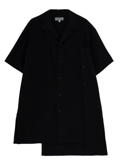 TA TUXEDO SHORT SLEEVE LAYERED BLOUSE