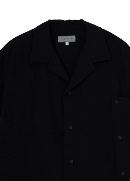 TA TUXEDO SHORT SLEEVE LAYERED BLOUSE