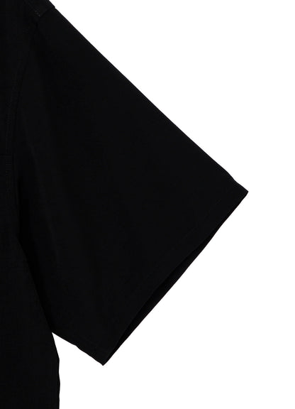 TA TUXEDO SHORT SLEEVE LAYERED BLOUSE