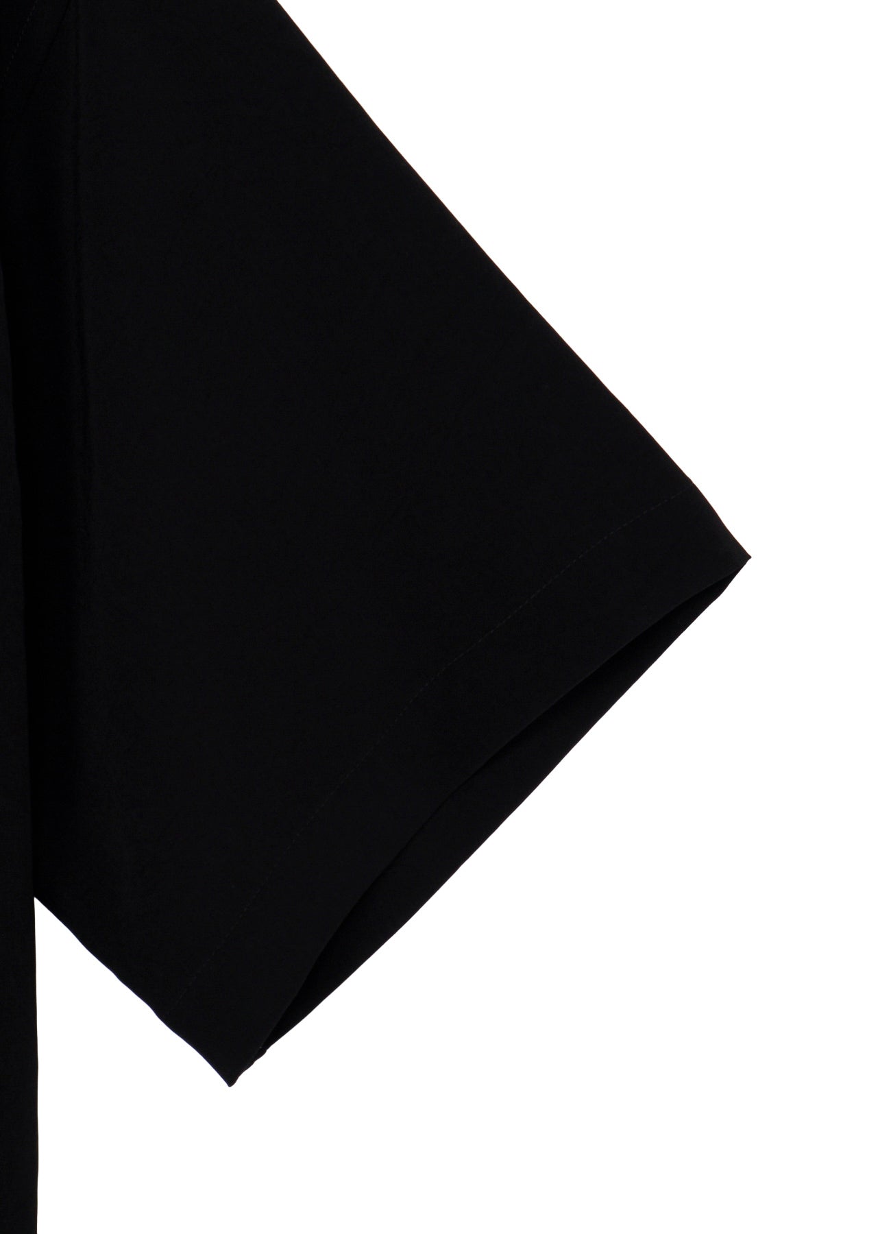 TA TUXEDO SHORT SLEEVE OPEN COLLAR BLOUSE