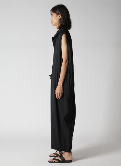 WOOL GABARDINE OEPAULET ATTACHED OVERALLS