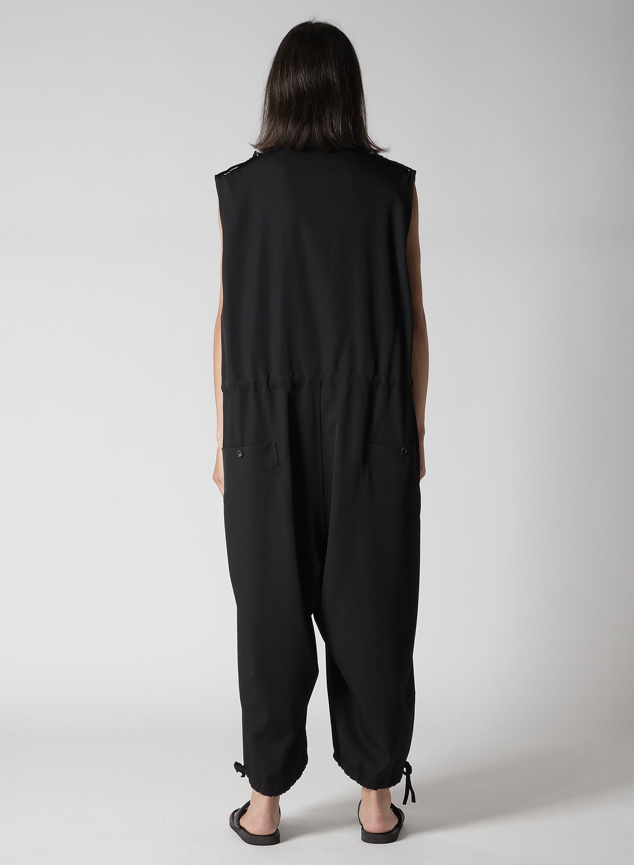 WOOL GABARDINE OEPAULET ATTACHED OVERALLS