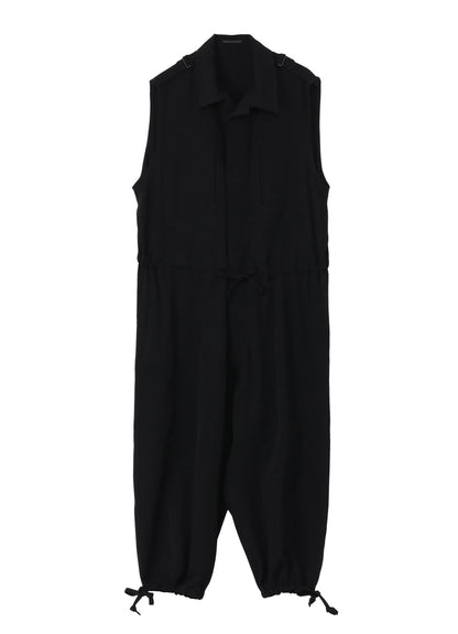 WOOL GABARDINE OEPAULET ATTACHED OVERALLS