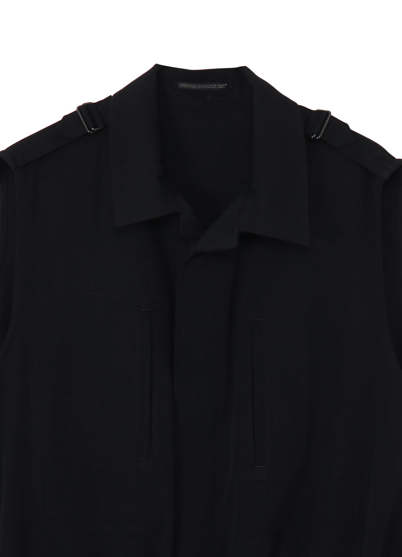 WOOL GABARDINE OEPAULET ATTACHED OVERALLS