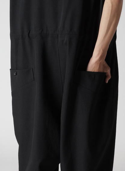 WOOL GABARDINE OEPAULET ATTACHED OVERALLS