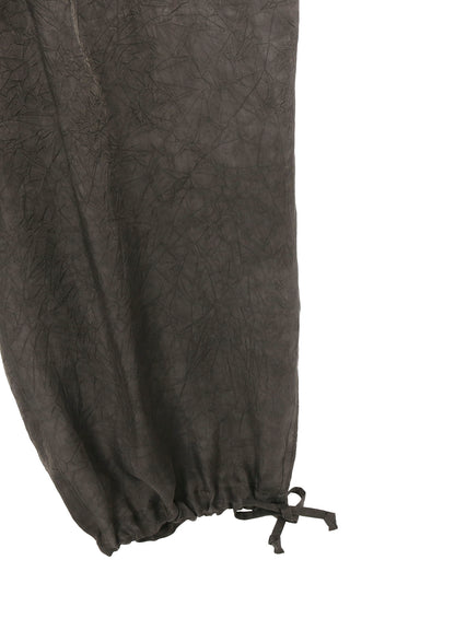 INK DYED WRINKLE CUPRO MESSAGE OVERALLS