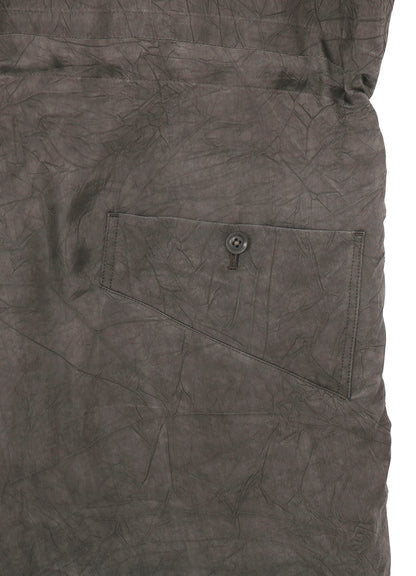 INK DYED WRINKLE CUPRO MESSAGE OVERALLS