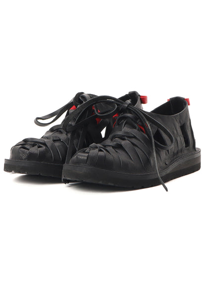 OIL COW LEATHER GLADIATOR SHOES