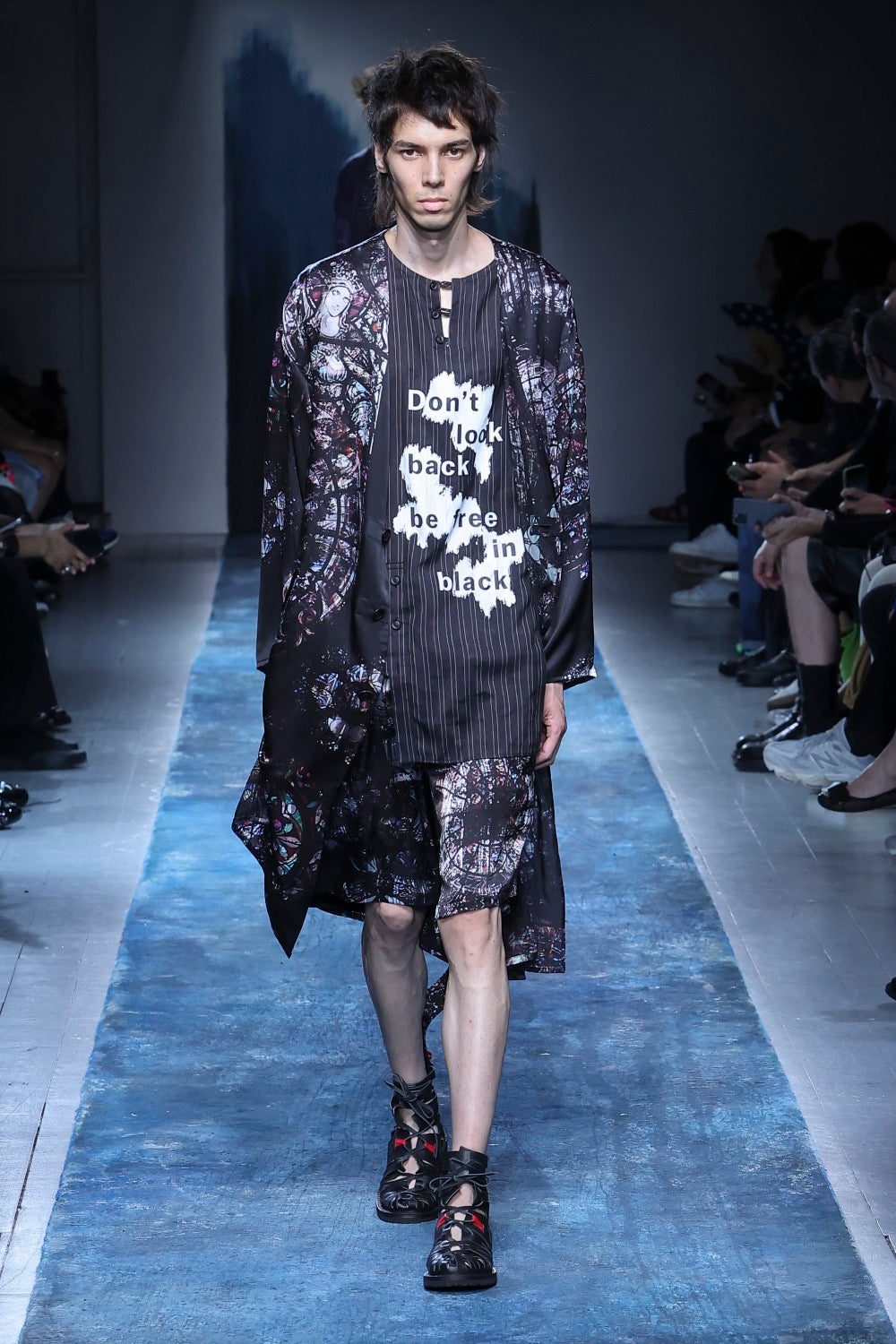 OIL COW LEATHER GLADIATOR BOOTS