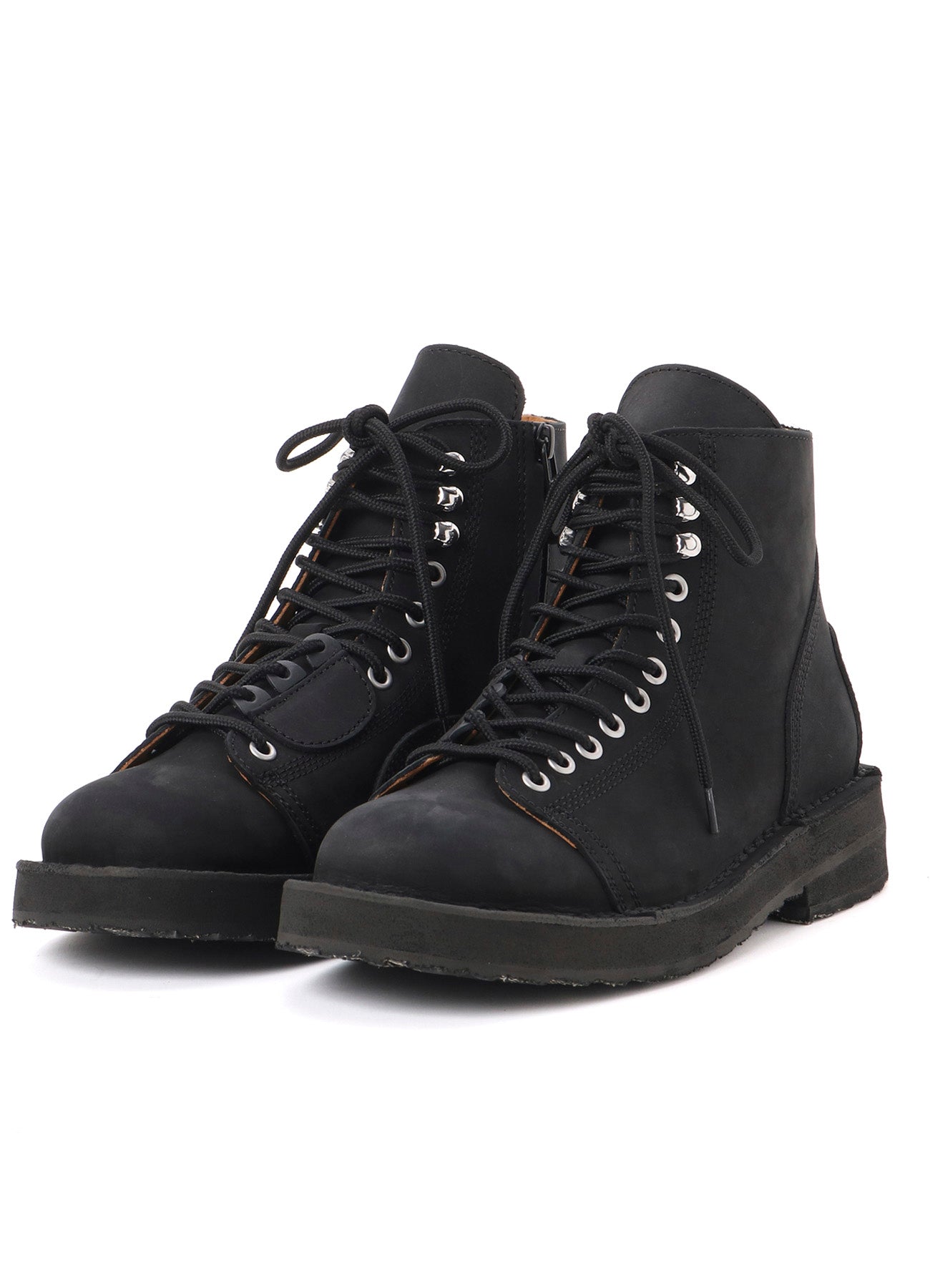 MAT SMOOTH LEATHER ZIP BIKER BOOTS