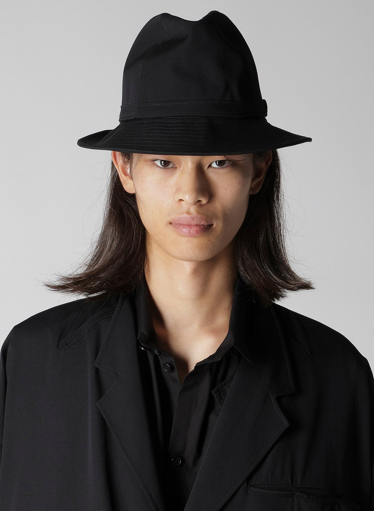 WOOL GABARDINE FEDORA HAT