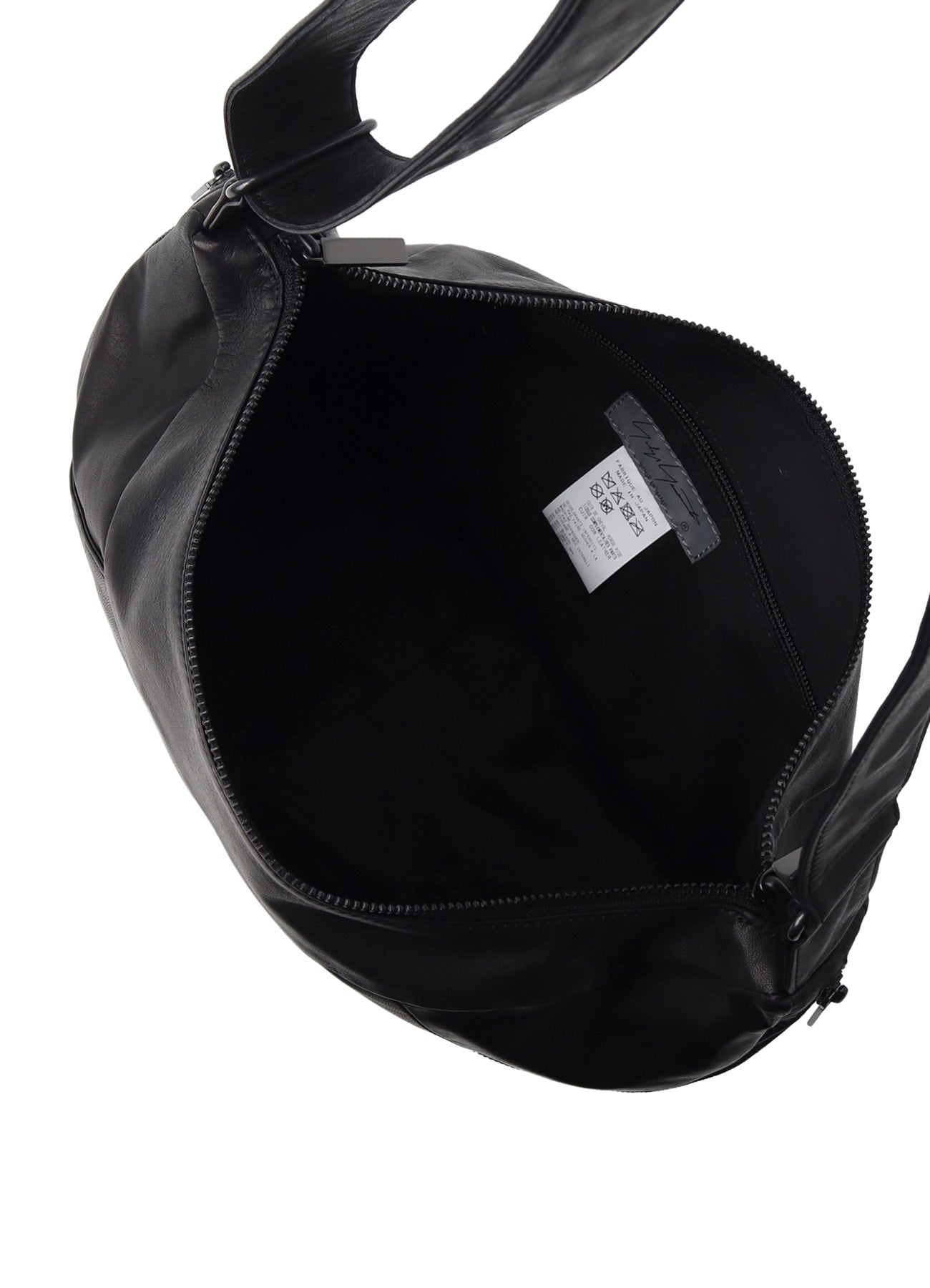 SCRATCH HORSE LEATHER HALF MOON SHOULDER BAG