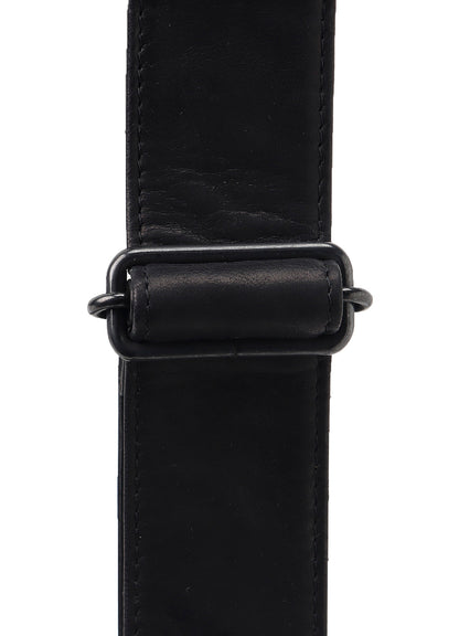 SCRATCH HORSE LEATHER HALF MOON SHOULDER BAG