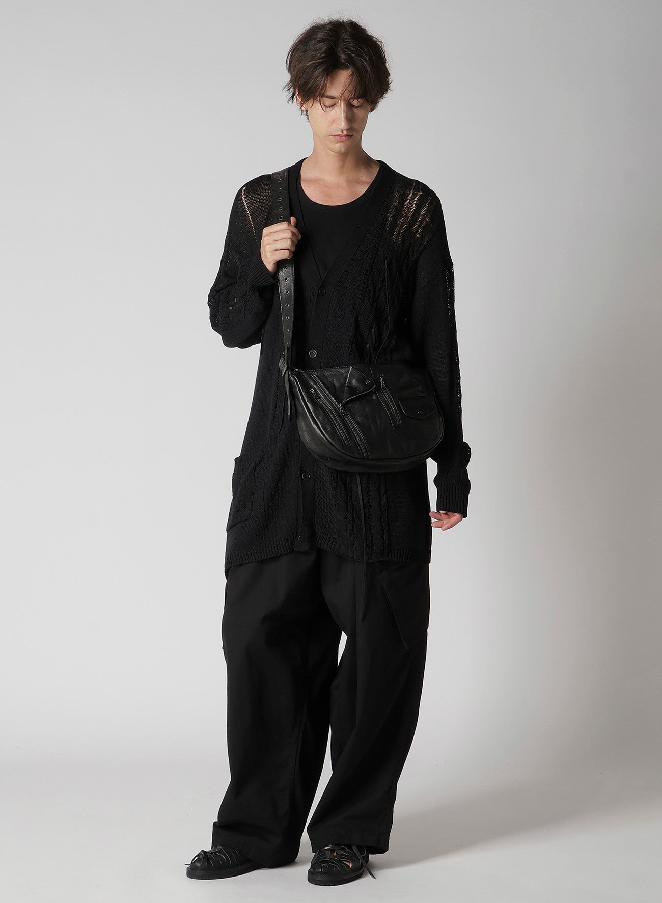 MIMOSA WASHED LEATHER RIDER SHOULDER BAG – THE SHOP YOHJI YAMAMOTO
