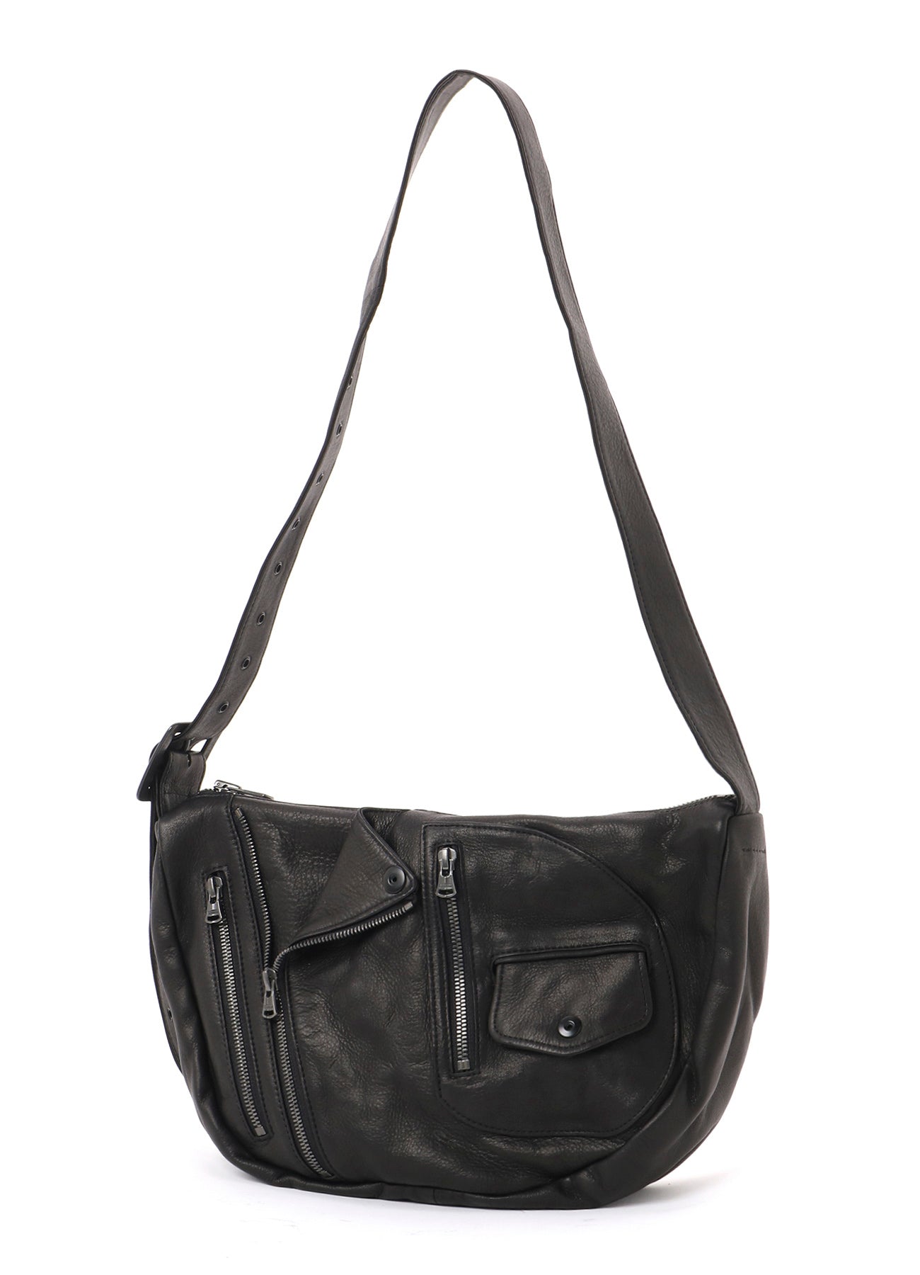 MIMOSA WASHED LEATHER RIDER SHOULDER BAG – THE SHOP YOHJI YAMAMOTO
