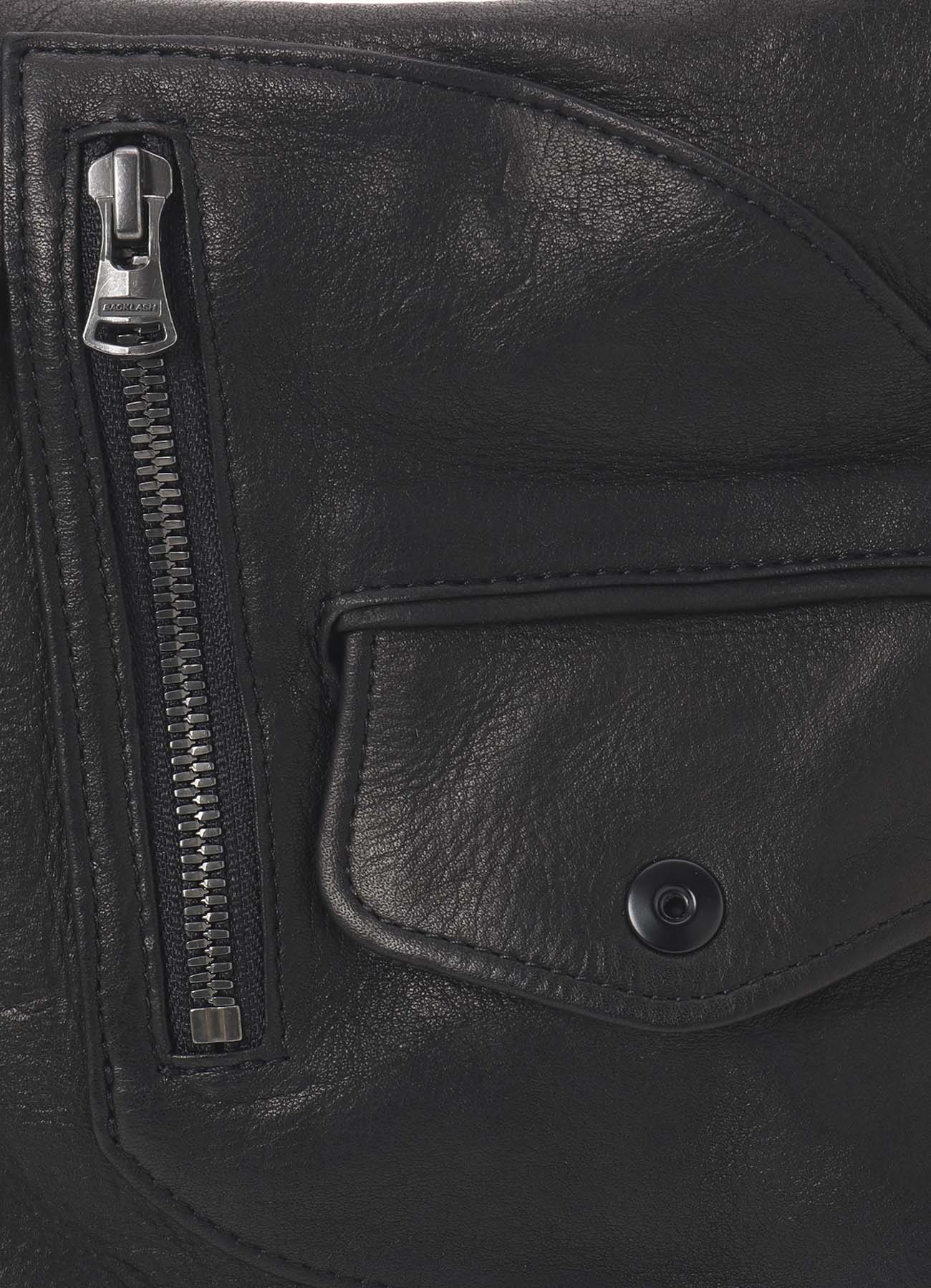 MIMOSA WASHED LEATHER RIDER SHOULDER BAG – THE SHOP YOHJI YAMAMOTO