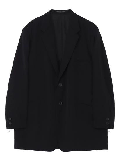 WOOL GABARDINE DOUBLE BUTTON JACKET