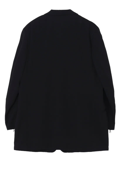 WOOL GABARDINE DOUBLE BUTTON JACKET