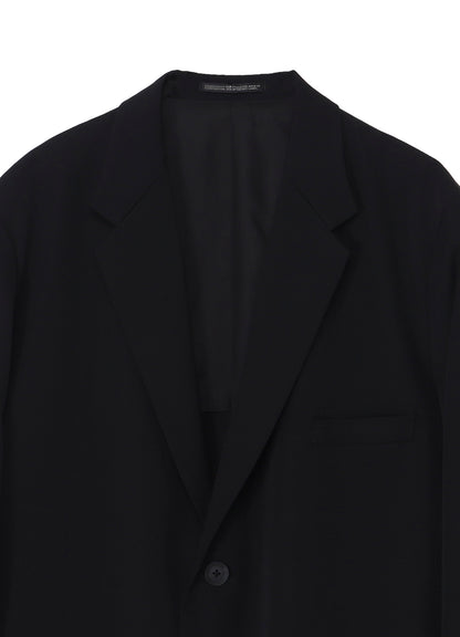 WOOL GABARDINE DOUBLE BUTTON JACKET