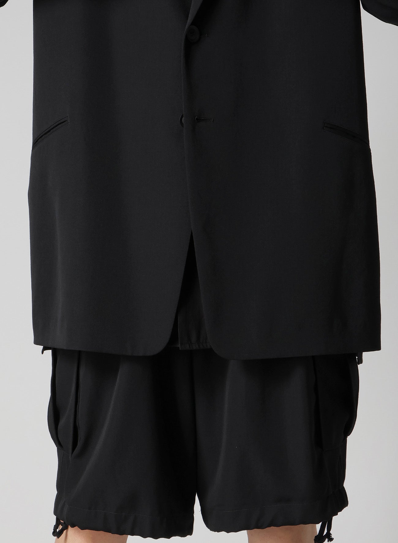 WOOL GABARDINE DOUBLE BUTTON JACKET