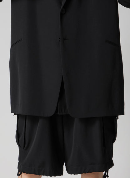 WOOL GABARDINE DOUBLE BUTTON JACKET