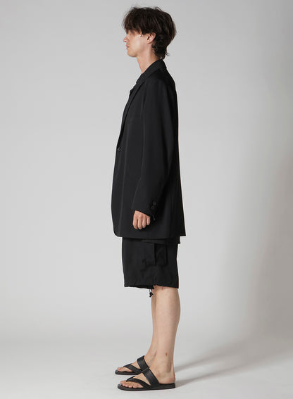 WOOL GABARDINE DOUBLE BUTTON JACKET