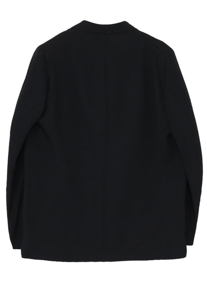 WOOL GABARDINE PEAKED LAPEL JACKET
