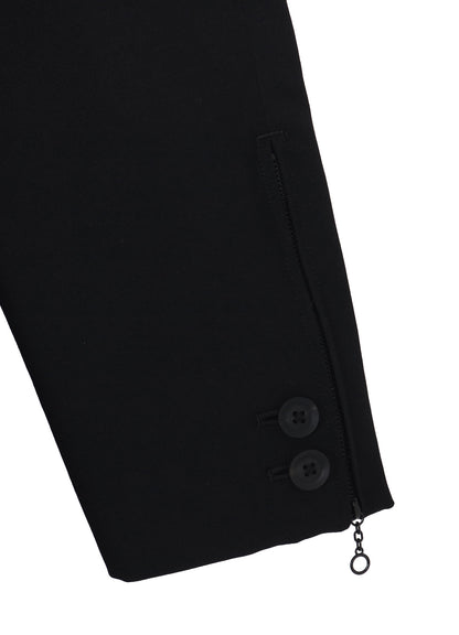 WOOL GABARDINE PEAKED LAPEL JACKET