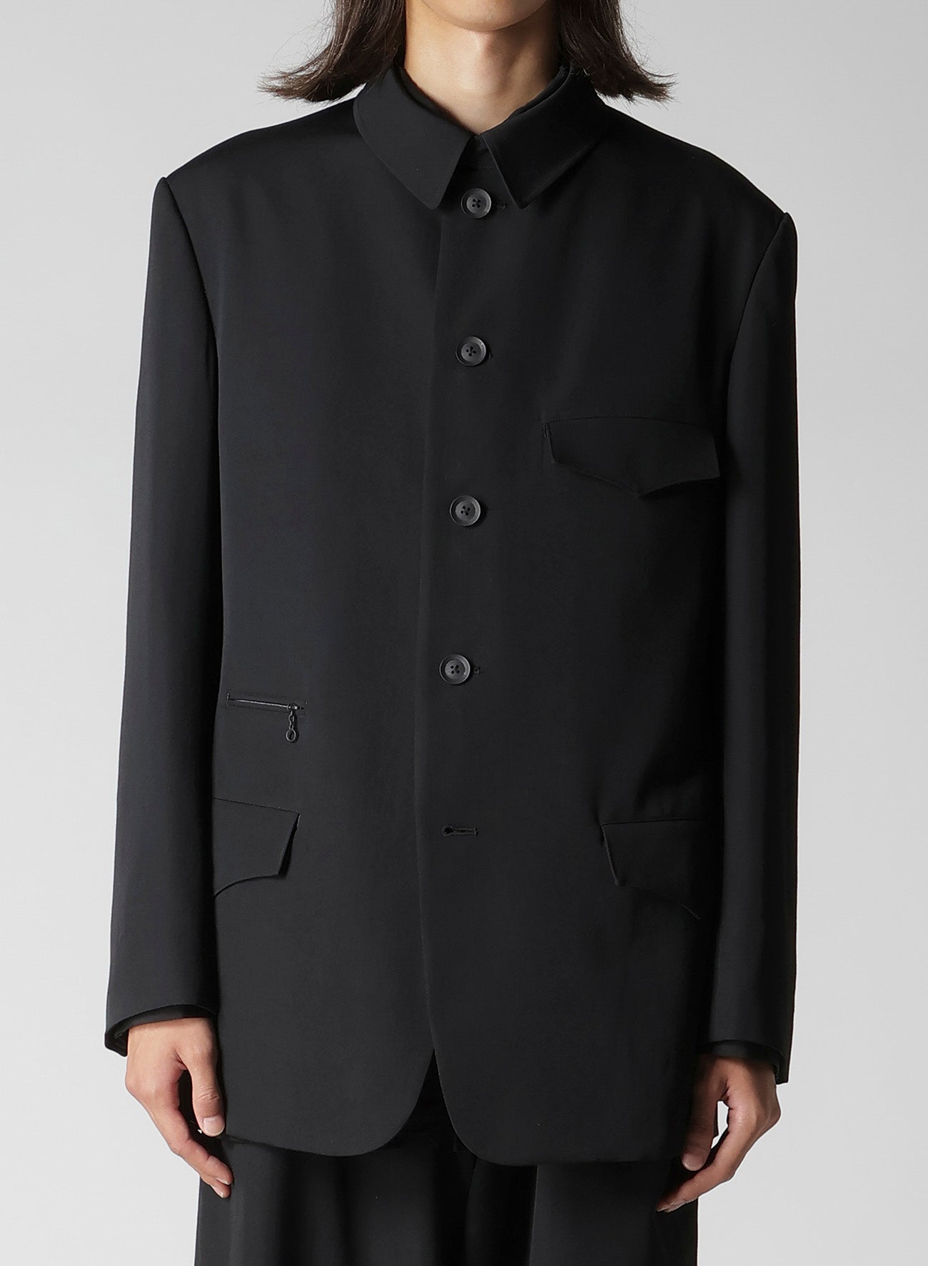 WOOL GABARDINE ARMY JACKET