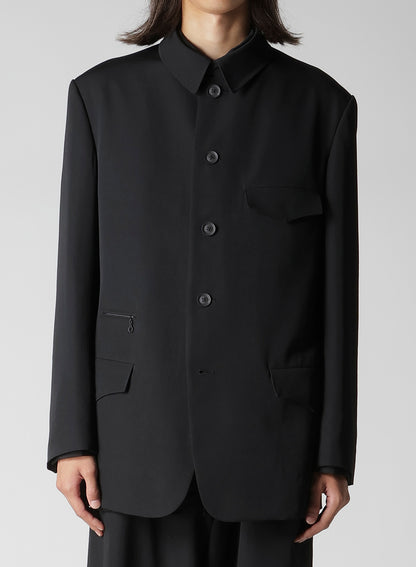 WOOL GABARDINE ARMY JACKET