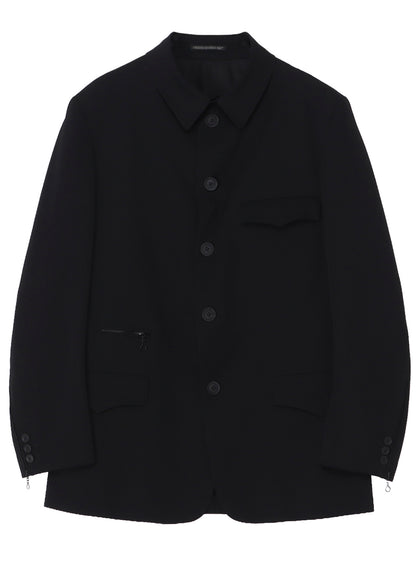 WOOL GABARDINE ARMY JACKET