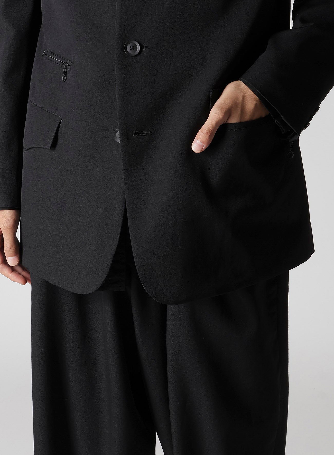 WOOL GABARDINE ARMY JACKET