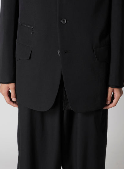 WOOL GABARDINE ARMY JACKET