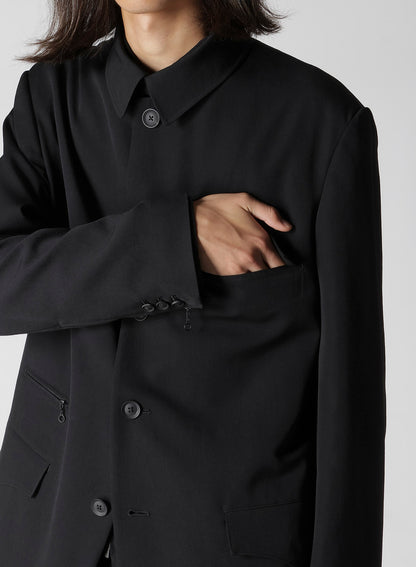 WOOL GABARDINE ARMY JACKET