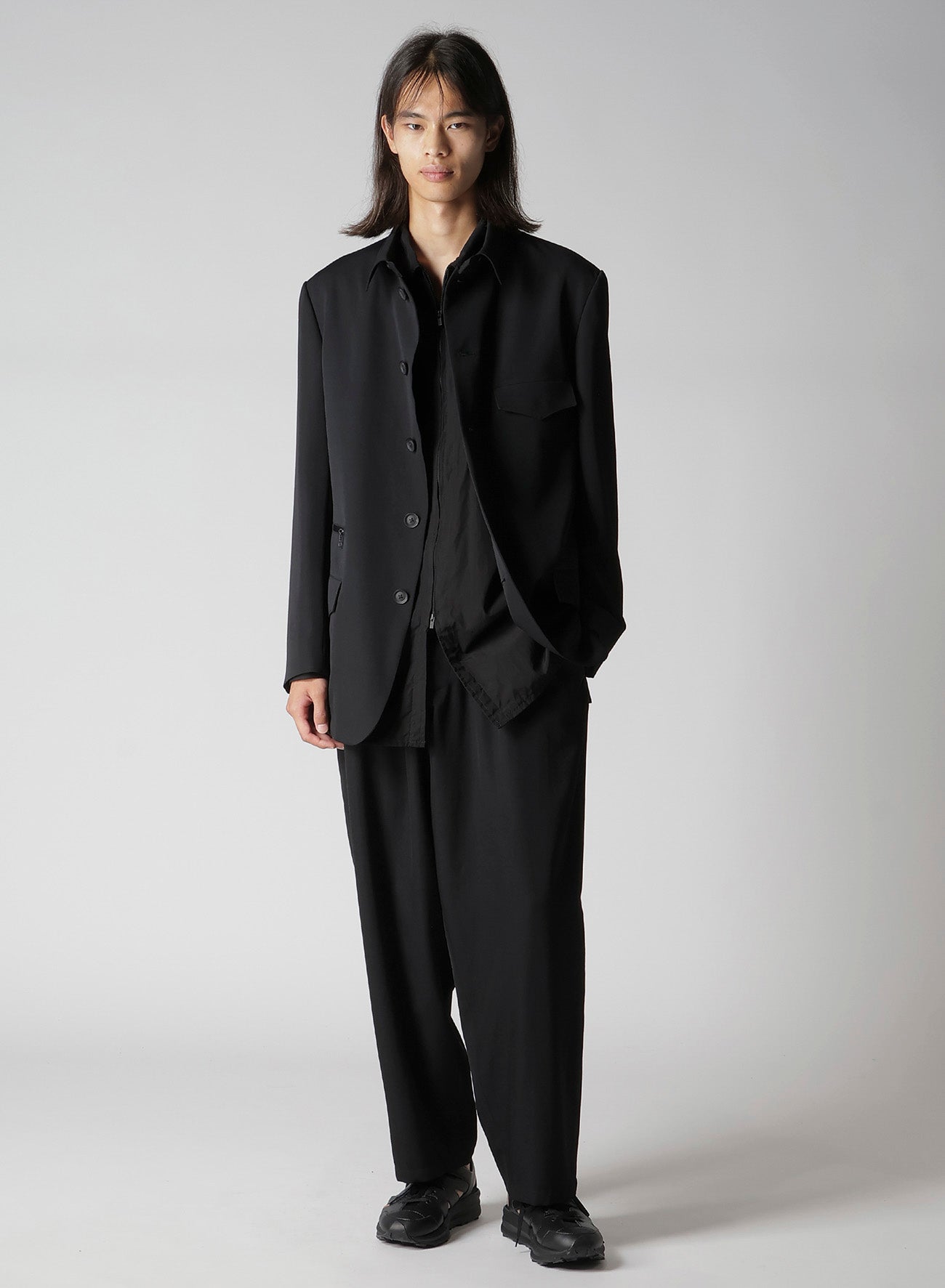 WOOL GABARDINE ARMY JACKET