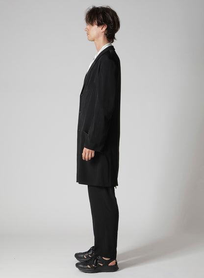 TA TUXEDO PEAKED LAPEL ZIP OPENED JACKET
