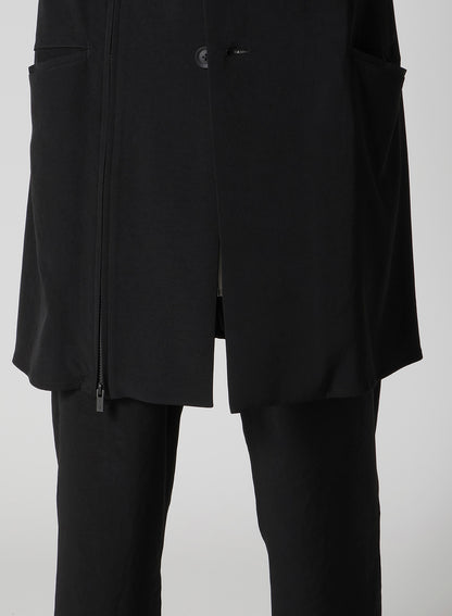 TA TUXEDO PEAKED LAPEL ZIP OPENED JACKET