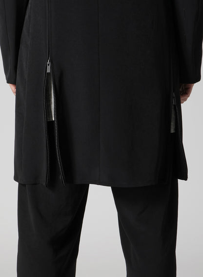 TA TUXEDO PEAKED LAPEL ZIP OPENED JACKET