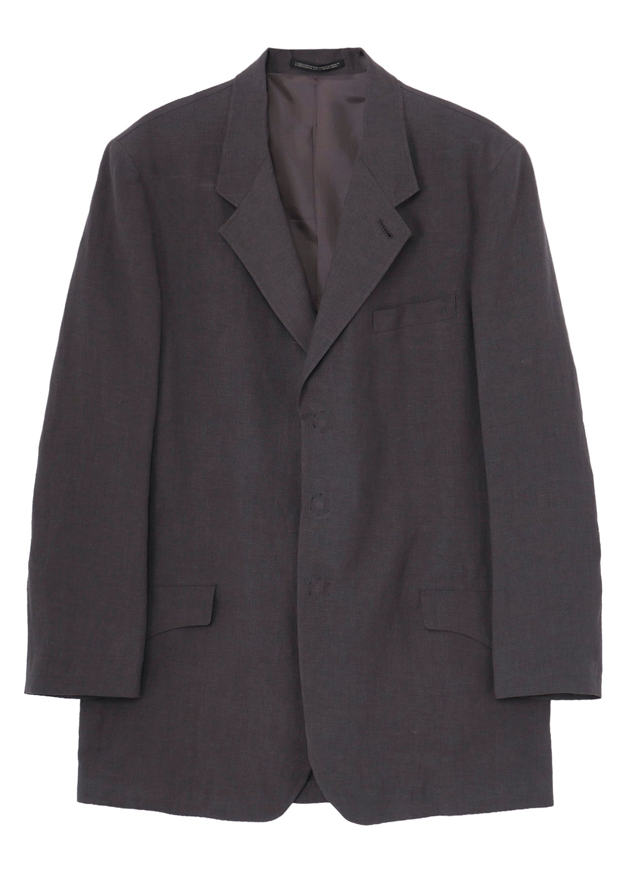 LINEN CLOTH FRONT EDGE 3SNAP BOTTON JACKET