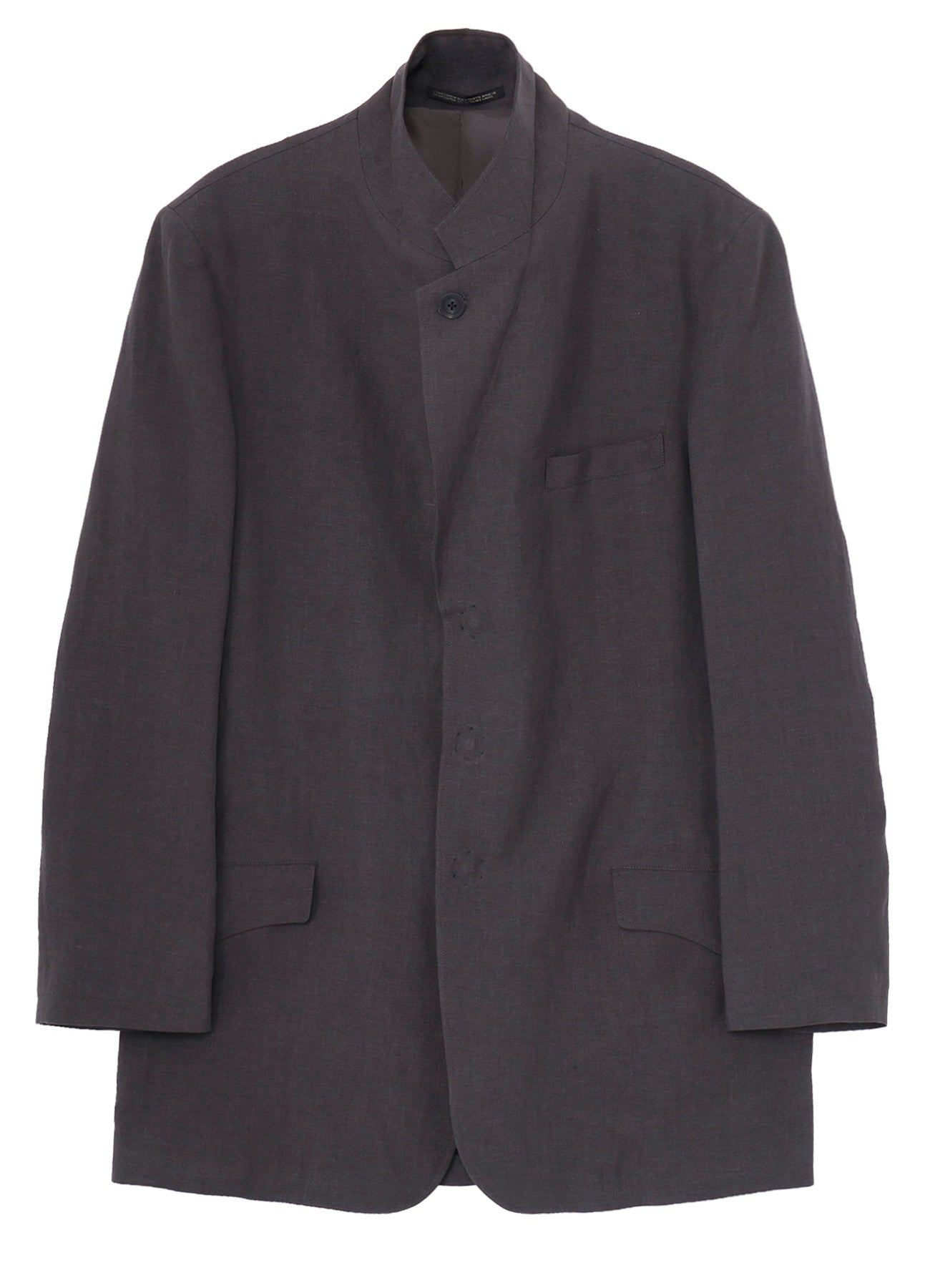 LINEN CLOTH FRONT EDGE 3SNAP BOTTON JACKET