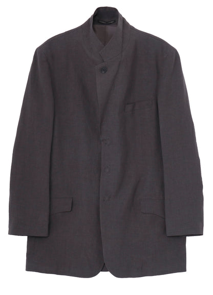 LINEN CLOTH FRONT EDGE 3SNAP BOTTON JACKET