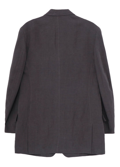 LINEN CLOTH FRONT EDGE 3SNAP BOTTON JACKET