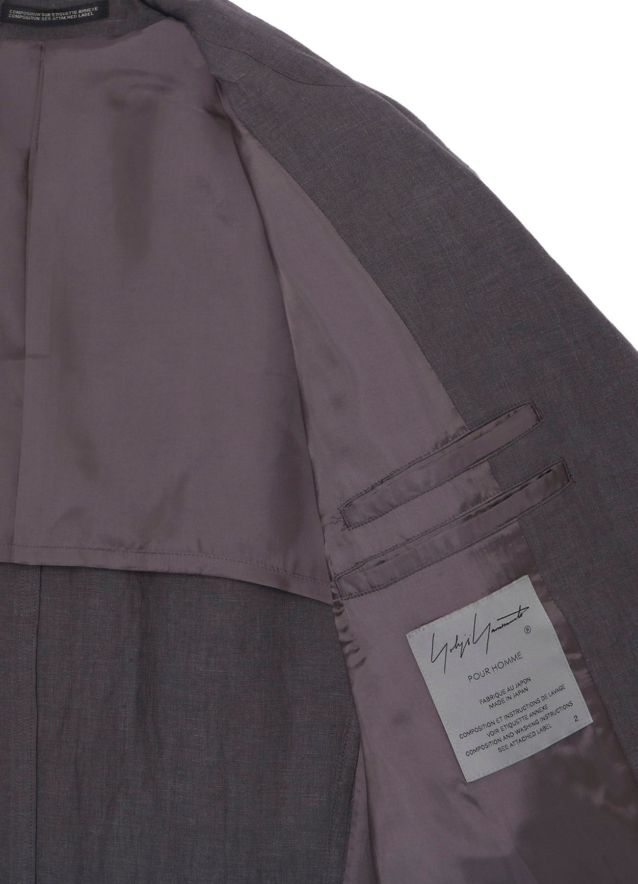 LINEN CLOTH FRONT EDGE 3SNAP BOTTON JACKET