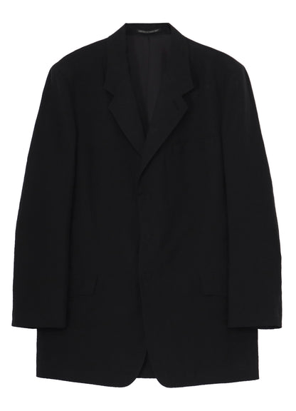 LINEN CLOTH FRONT EDGE 3SNAP BOTTON JACKET