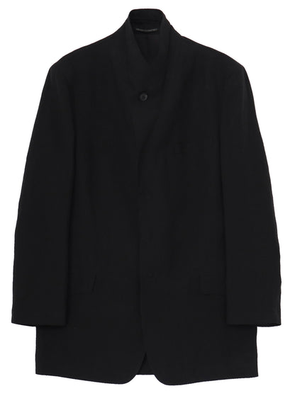 LINEN CLOTH FRONT EDGE 3SNAP BOTTON JACKET