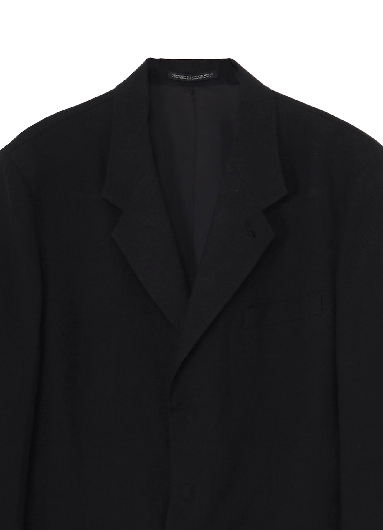 LINEN CLOTH FRONT EDGE 3SNAP BOTTON JACKET