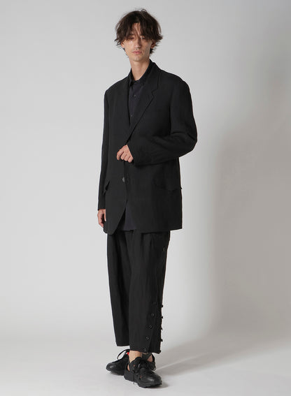 LINEN CLOTH FRONT EDGE 3SNAP BOTTON JACKET