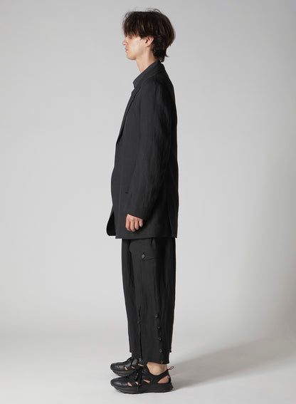 LINEN CLOTH FRONT EDGE 3SNAP BOTTON JACKET