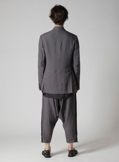 LINEN CLOTH FRONT EDGE 2SNAP BOTTON JACKET
