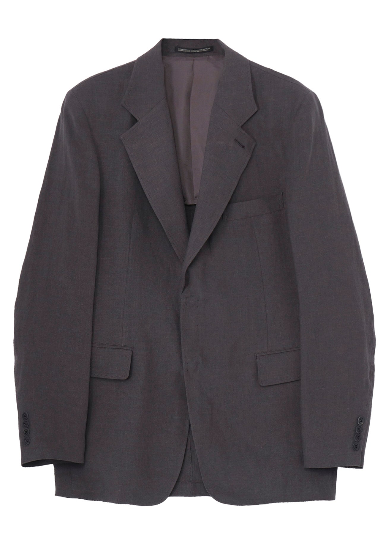 LINEN CLOTH FRONT EDGE 2SNAP BOTTON JACKET